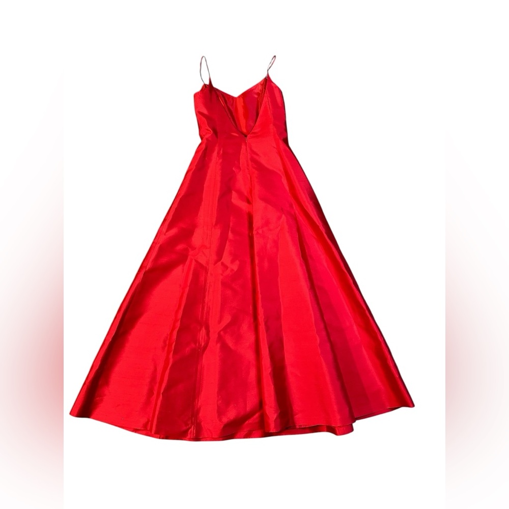 Lauren Ralph Lauren Red Silk Formal Gown Size 6 - Picture 5 of 7